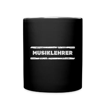 Geschenk für Musiklehrer - Tasse einfarbig - Schwarz - Vorne