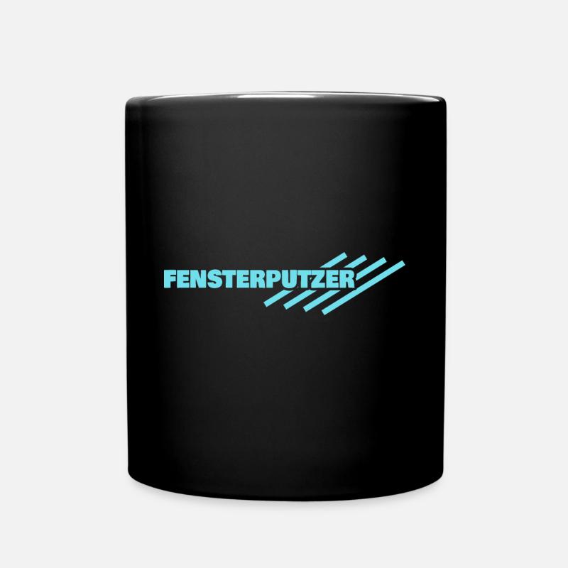 Geschenk für Fensterputzer - Tasse einfarbig - Schwarz
