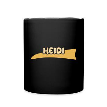 Geschenk für Heidi - Tasse einfarbig - Schwarz - Vorne