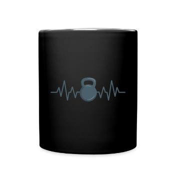 Kettlebell Workout Fitness Training - Full Colour Mug - black - Front