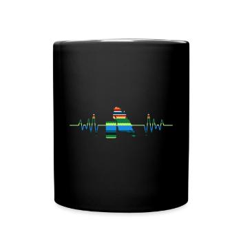 Cheval de course de barils de rodéo - Mug uni - noir - Devant