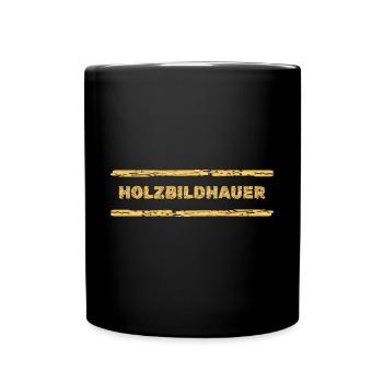 Wood sculptor - Full Colour Mug - black - Front
