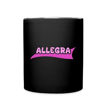 Vorname Allegra - Tasse einfarbig - Schwarz - Vorne