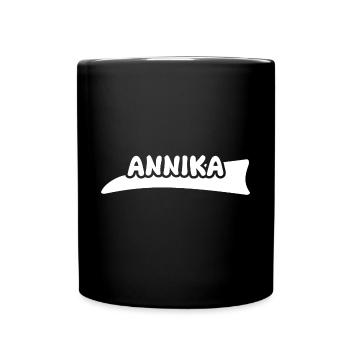 Vorname Annika - Tasse einfarbig - Schwarz - Vorne