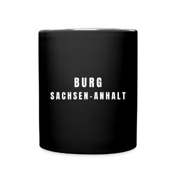 Burg Sachsen-Anhalt - Tasse einfarbig - Schwarz - Vorne