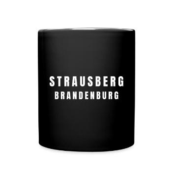 Strausberg Brandenburg - Tasse einfarbig - Schwarz - Vorne
