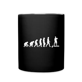 Stand Up Paddle Boarding Evolution der Menschen - Tasse einfarbig - Schwarz - Vorne