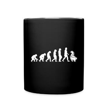 Stinktier Evolution der Menschen Tiere - Tasse einfarbig - Schwarz - Vorne