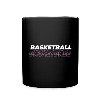 Basketball font stylish - Full Colour Mug - black - Front