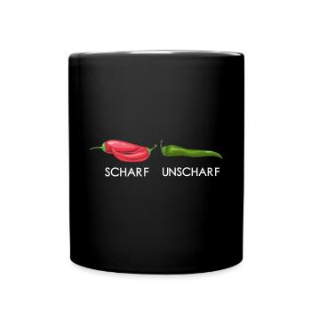 Scharf Unscharf Fotografen Designer Geschenk - Tasse einfarbig - Schwarz - Vorne