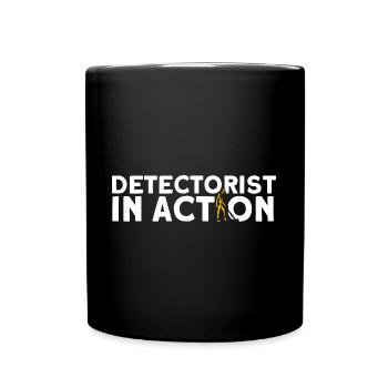 Treasure Hunt Coins Detect Metal Detection - Full Colour Mug - black - Front