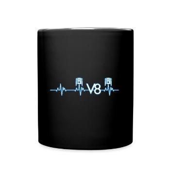 Conception de moteur V8 cylindres pour les fans de muscle car - Mug uni - noir - Devant
