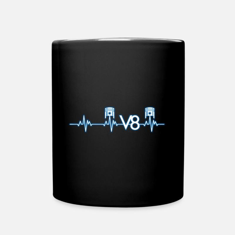 Conception de moteur V8 cylindres pour les fans de muscle car - Mug uni - noir