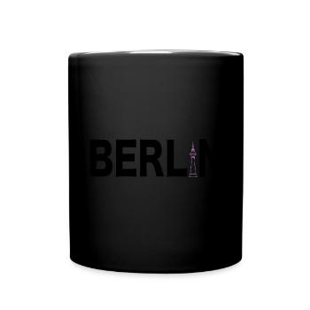 Berlin Souvenir Deutschland Geschenk Skyline - Tasse einfarbig - Schwarz - Vorne