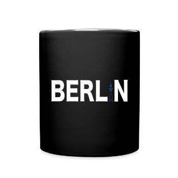 Berlin Souvenir Deutschland Geschenk Skyline - Tasse einfarbig - Schwarz - Vorne