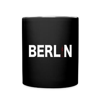 Berlin Souvenir Deutschland Geschenk Skyline - Tasse einfarbig - Schwarz - Vorne