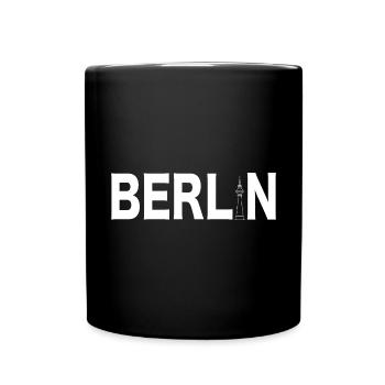 Berlin Souvenir Deutschland Geschenk Skyline - Tasse einfarbig - Schwarz - Vorne