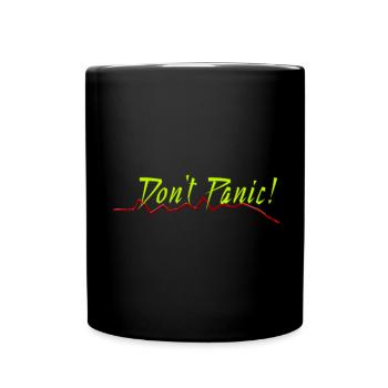 Crash incoming? Dont Panic! - Tasse einfarbig - Schwarz - Vorne