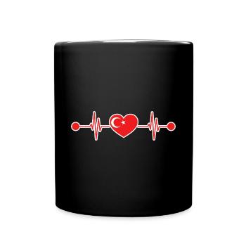 Heartbeat Türkiye Turk Turquie - Mug uni - noir - Devant