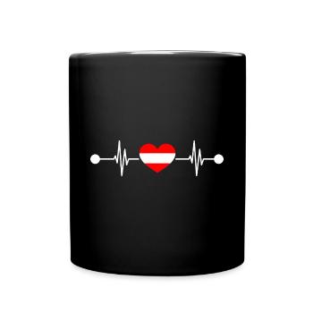 Heartbeat Autriche Autriche - Mug uni - noir - Devant
