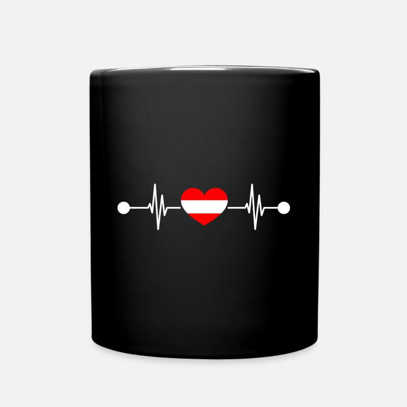 Heartbeat Autriche Autriche - Mug uni - noir