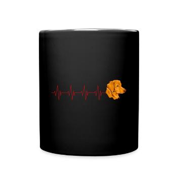 Labrador Retriever Heartbeat Funny - Full Colour Mug - black - Front