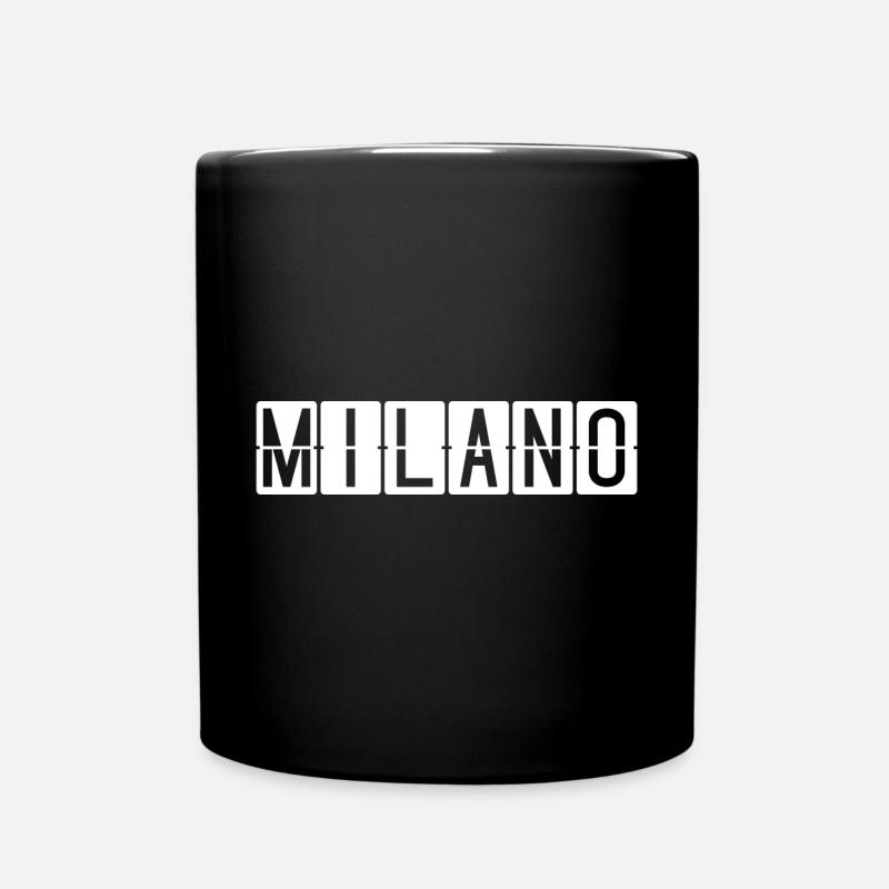 Panneau de l’aéroport de Milan - Mug uni - noir