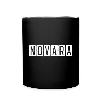Novara Flughafentafel - Tasse einfarbig - Schwarz - Vorne