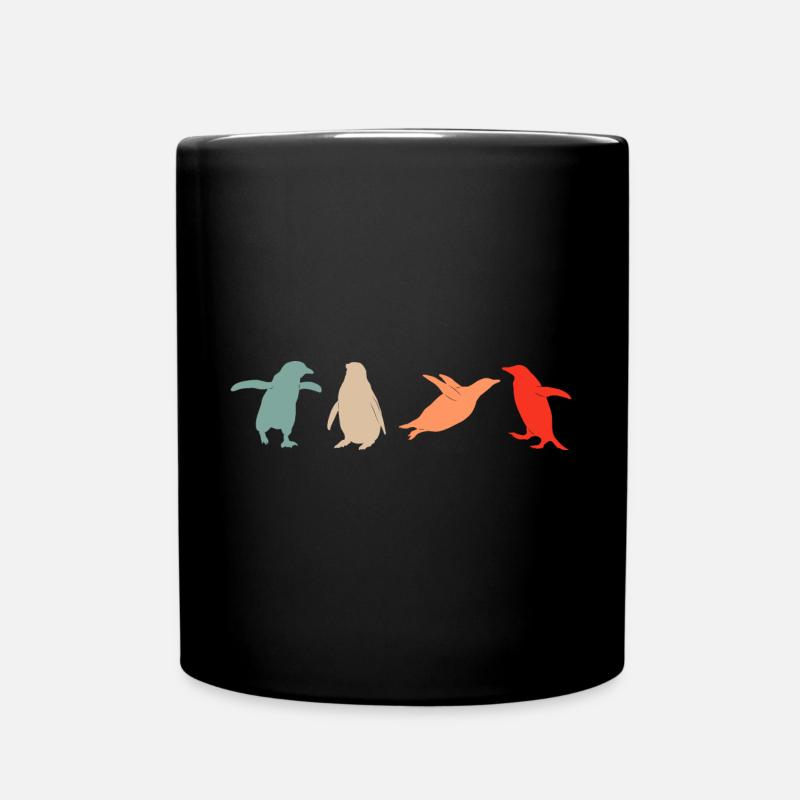 Pingouins Pingouins Animal Lovers rétro Pingouins - Mug uni - noir