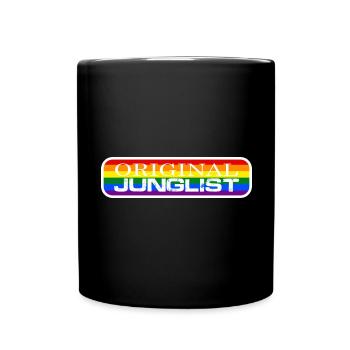 Original Junglist Drum and Bass DnB 90s Pride Mix - Full Colour Mug - black - Front