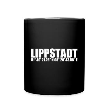 Lippstadt Koordinaten - Tasse einfarbig - Schwarz - Vorne