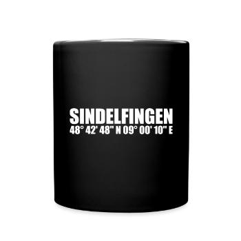 Sindelfingen Koordinaten - Tasse einfarbig - Schwarz - Vorne
