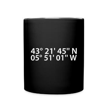 Coordonnées d’Oviedo - Mug uni - noir - Devant