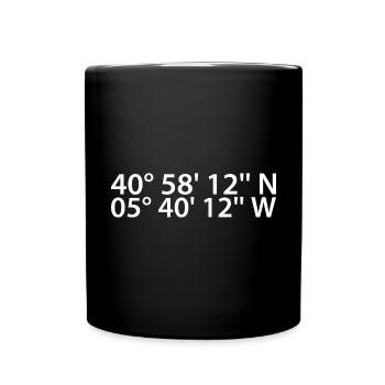 Coordonnées de Salamanque - Mug uni - noir - Devant