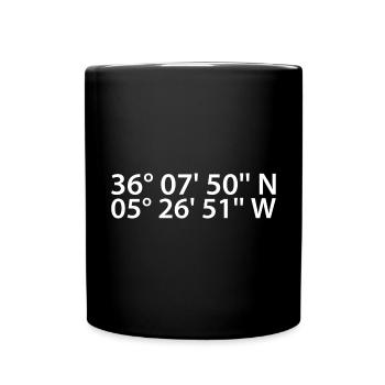 Coordonnées d’Algésiras - Mug uni - noir - Devant
