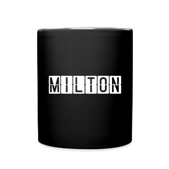 Milton Flughafentafel - Tasse einfarbig - Schwarz - Vorne