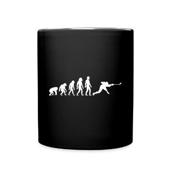 Eishockey Evolution Eishockeyspieler Geschenk - Tasse einfarbig - Schwarz - Vorne