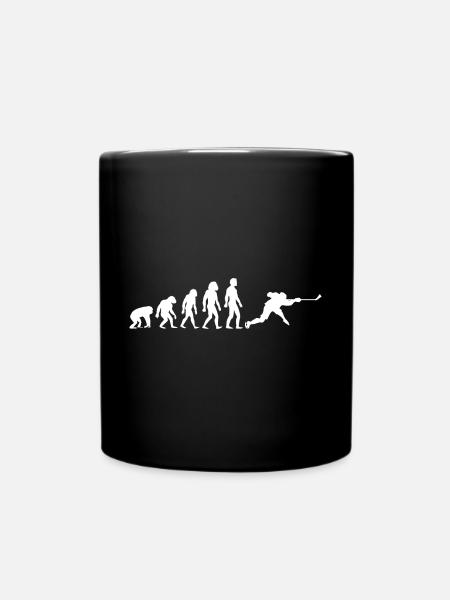 Eishockey Evolution Eishockeyspieler Geschenk - Tasse einfarbig - Schwarz