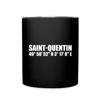 Saint-Quentin Koordinaten - Tasse einfarbig - Schwarz - Vorne