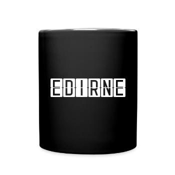 Edirne Flughafentafel - Tasse einfarbig - Schwarz - Vorne