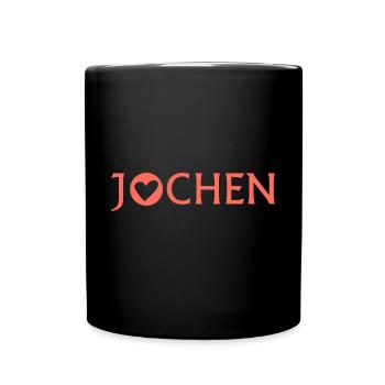 Amour et cœurs pour Jochen - Mug uni - noir - Devant