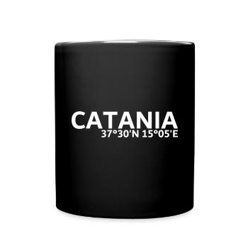 Coordonnées de Catane - Mug uni - noir - Devant