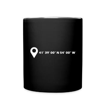 Coordonnées de Saragosse - Mug uni - noir - Devant