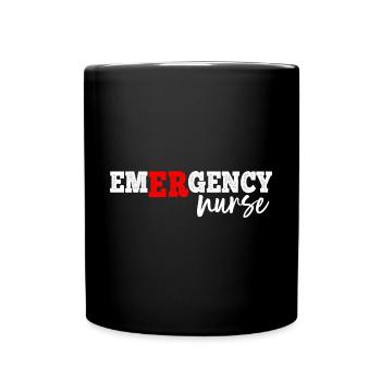 Emergency Nurse Dialysis Nursing RN - Full Colour Mug - black - Front