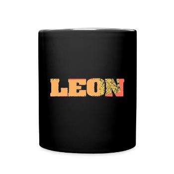 Leon - Tasse einfarbig - Schwarz - Vorne