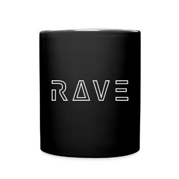 Techno Rave Festival Electro Music Raver - Full Colour Mug - black - Front