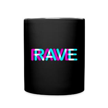 Techno Rave Festival Electro Music Raver - Full Colour Mug - black - Front
