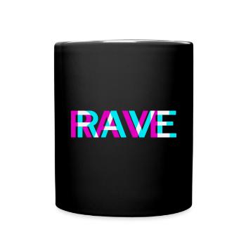 Techno Rave Electro Musik Trance House Festival - Tasse einfarbig - Schwarz - Vorne