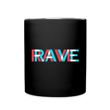 Techno Rave Electro Music Trance House Festival - Full Colour Mug - black - Front