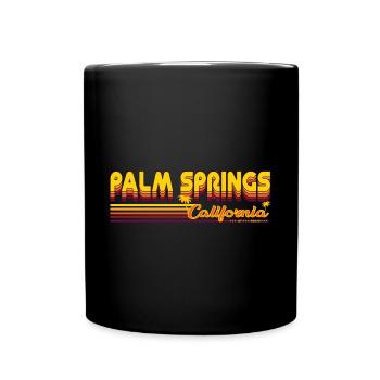 Palm Springs Kalifornien Retro und Vintage Design - Tasse einfarbig - Schwarz - Vorne